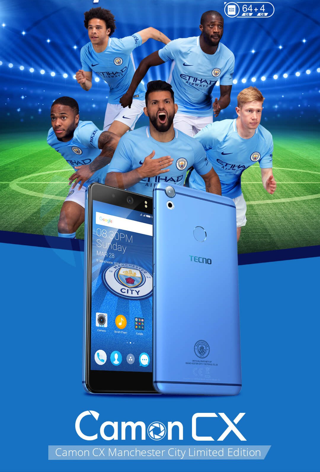 TECNO Camon CX Manchester City LE